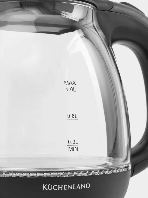 Чайник электрический, 1 л, 900-1100 Вт, с подсветкой, Progress plus, image-3