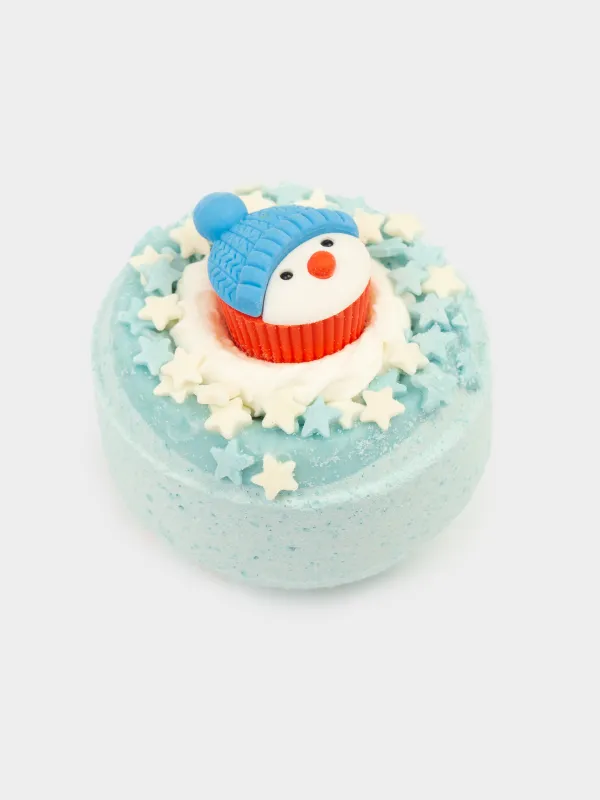 Бомбочка для ванны, 130 гр, с игрушкой, голубая, Черничный смузи, Снеговик, Snowy, image-3