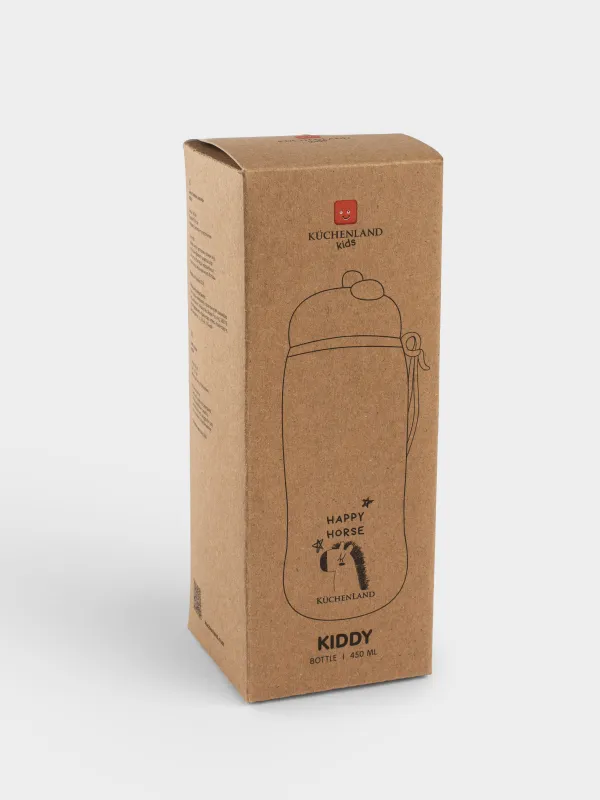 Бутылка-поильник, 450 мл, с ремешком, Лошадка, Kiddy, image-7