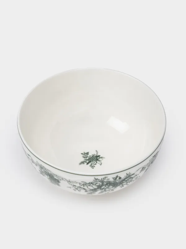 Пиала, 14х7 см, 2 шт, фарфор N, бело-зеленая, Зимний букет, Winter lace, image-3