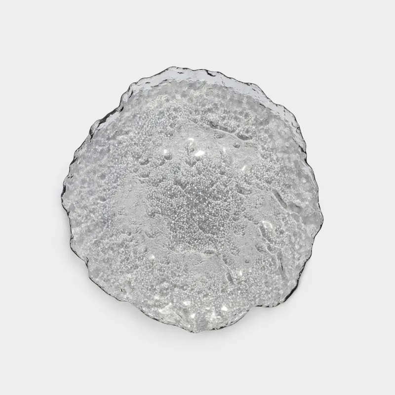 Блюдо, 26х3 см, стекло, серое, Nautilus color