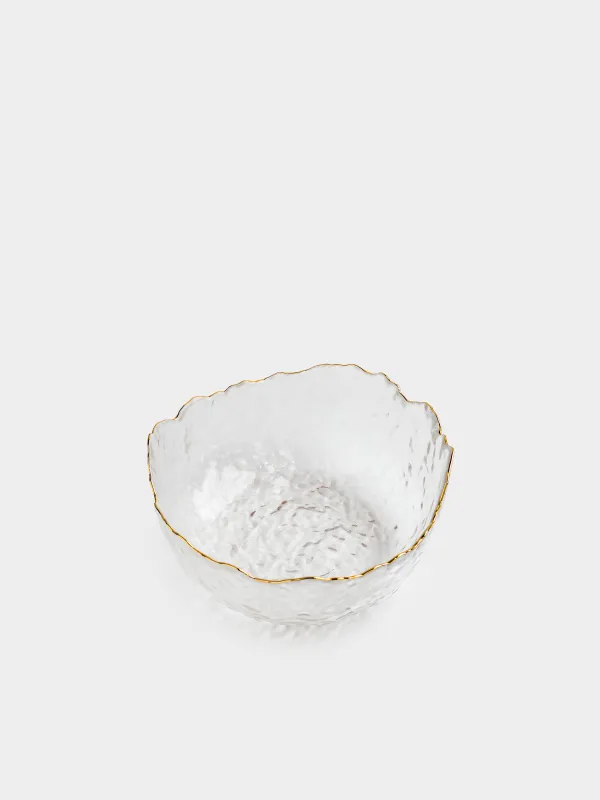 Салатник, 20х9 см, с золотистым кантом, Nautilus gold, image-1