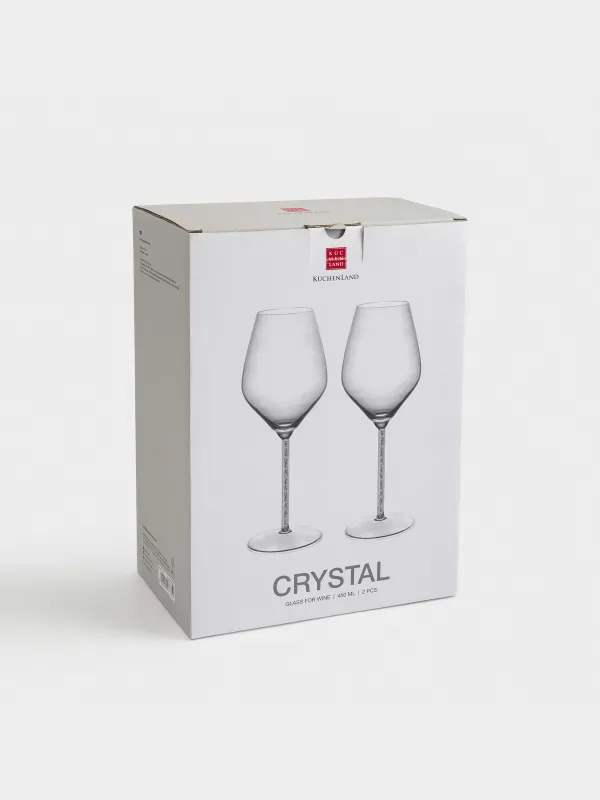 Бокал для вина, 2 шт, со стразами, Crystal shine, image-2