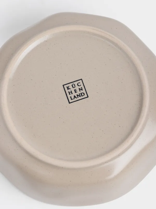 Салатник, 16х5 см, 550 мл, керамика K, бежевый, Мятый эффект, Crumple creme, image-3