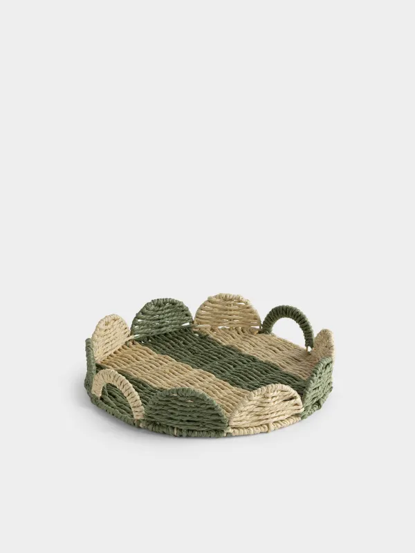 Поднос, 32 см, плетеный, Волнистые края, Braided, image-1