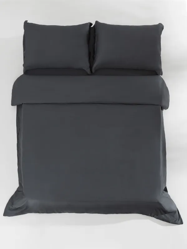 КПБ евро, бамбук, темно-серый, Pure bamboo, image-0