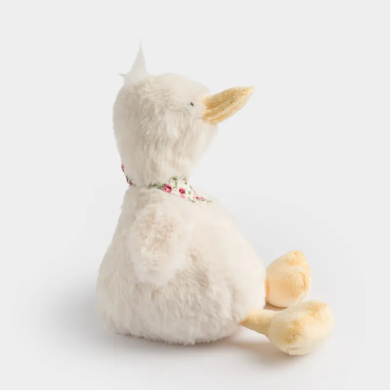 Игрушка, 19 см, мягкая, полиэстер, белая, Утенок, Duck toy, image-2