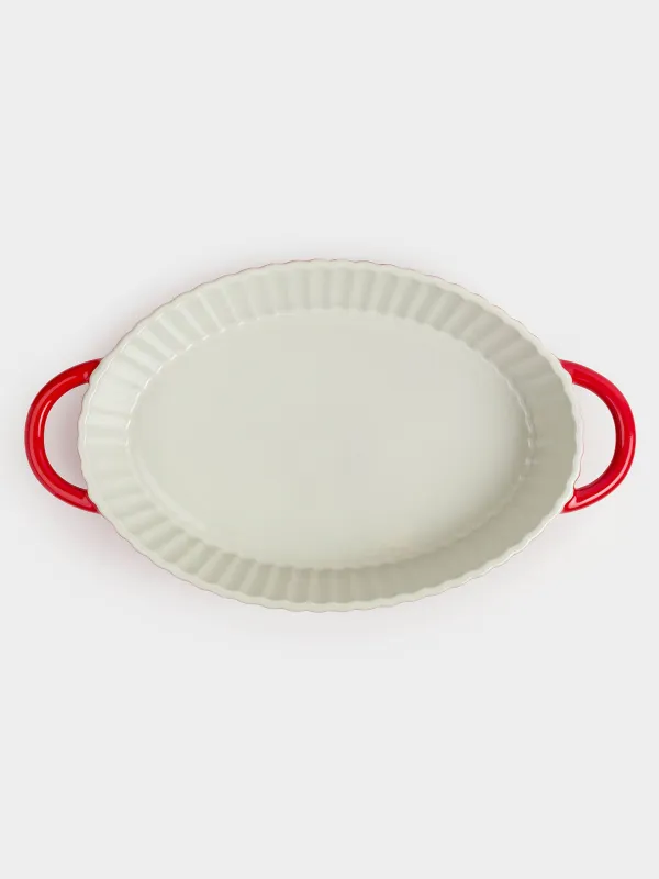 Форма для запекания, 31х22 см, керамика, овальная, бордовая, Градиент, Cakes gradient, image-3