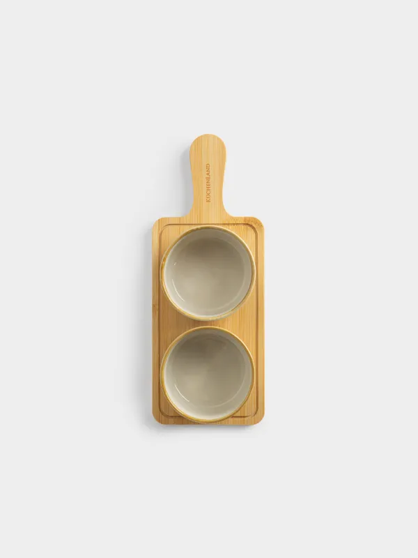 Набор для закусок, на подставке, молочный, Bamboo, image-4