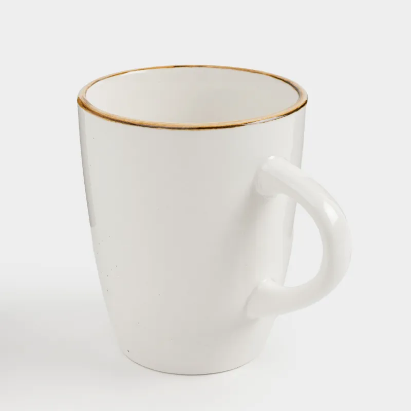 Кружка, 350 мл, 2 шт, керамика, молочная, в крапинку, Roxas, image-3