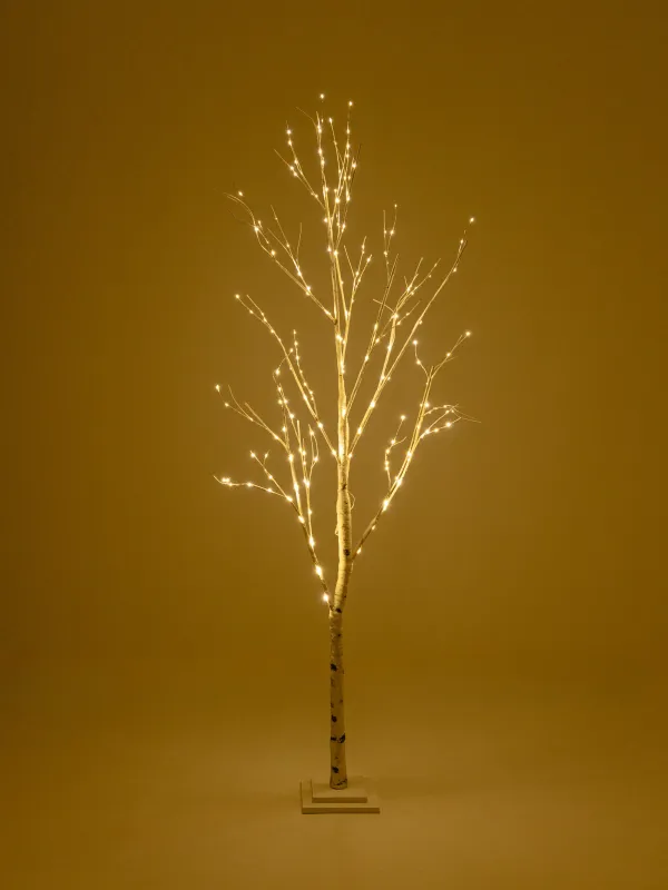 Дерево декоративное, 2,2 м, с подсветкой, пластик, Береза, Festive mood, image-4