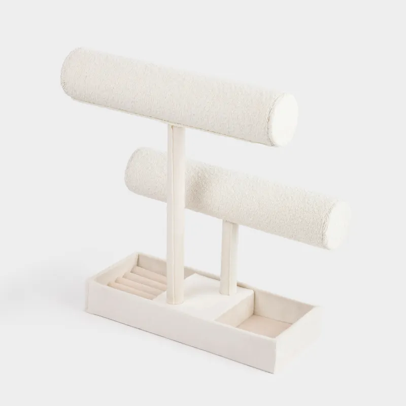 Держатель для часов и украшений, 24x28 см, букле/металл, молочный, Boucle, image-2