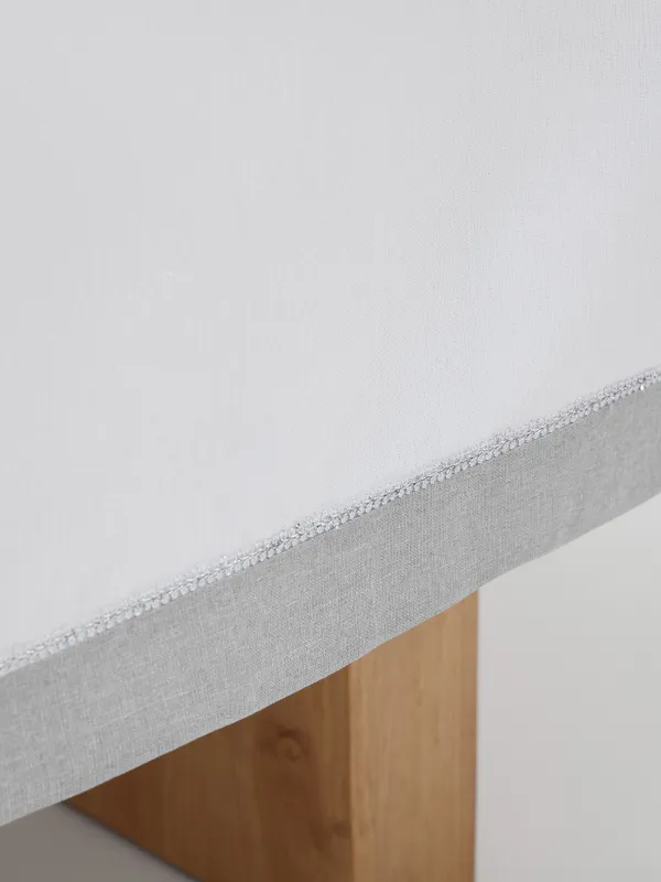 Скатерть, 160х160 см, с люрексом, полиэстер, бело-серая, Milky way, image-3