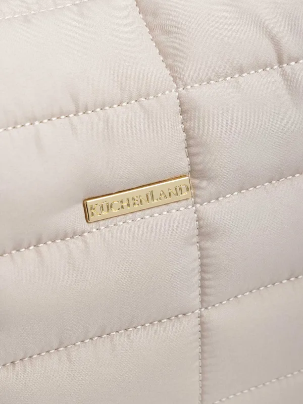 Косметичка, 18х26 см, стеганая, полиэстер, бежевая, One stitch, image-5