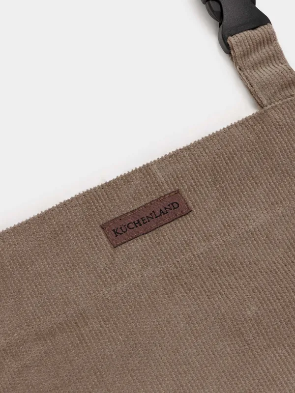 Фартук, 68х85 см, в рубчик, вельвет, коричневый, Moire kitchen, image-2