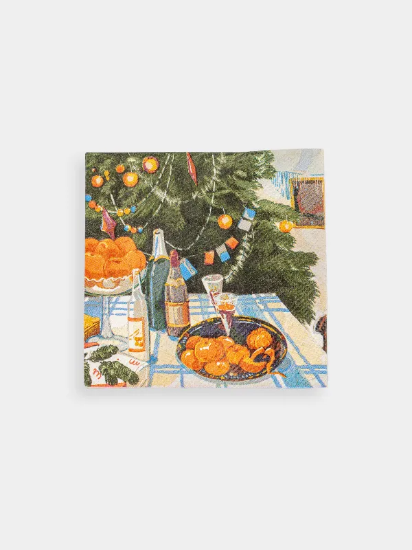 Салфетки бумажные, 21х21 см, 20 шт, квадратные, Застолье, Feast christmas, image-0
