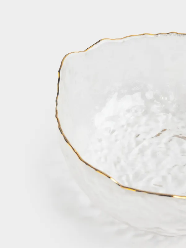 Пиала, 13х6 см, стекло, с золотистым кантом, Nautilus gold, image-4