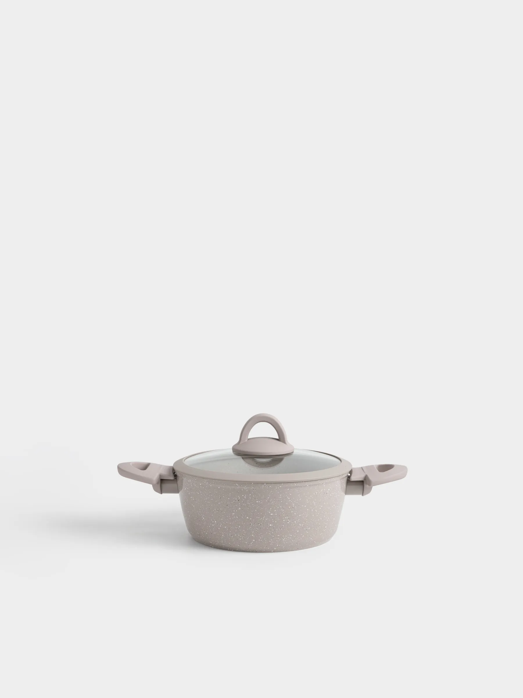 Кастрюля, с крышкой, серая, Ginelli, image-0