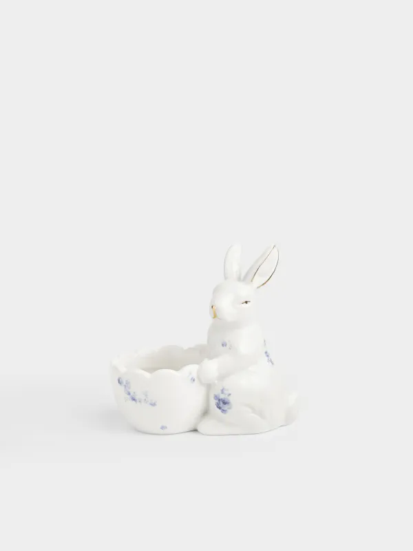 Подставка для яйца, 10 см, фарфор P, бело-золотистая, Кролик, Tradition Easter, image-0