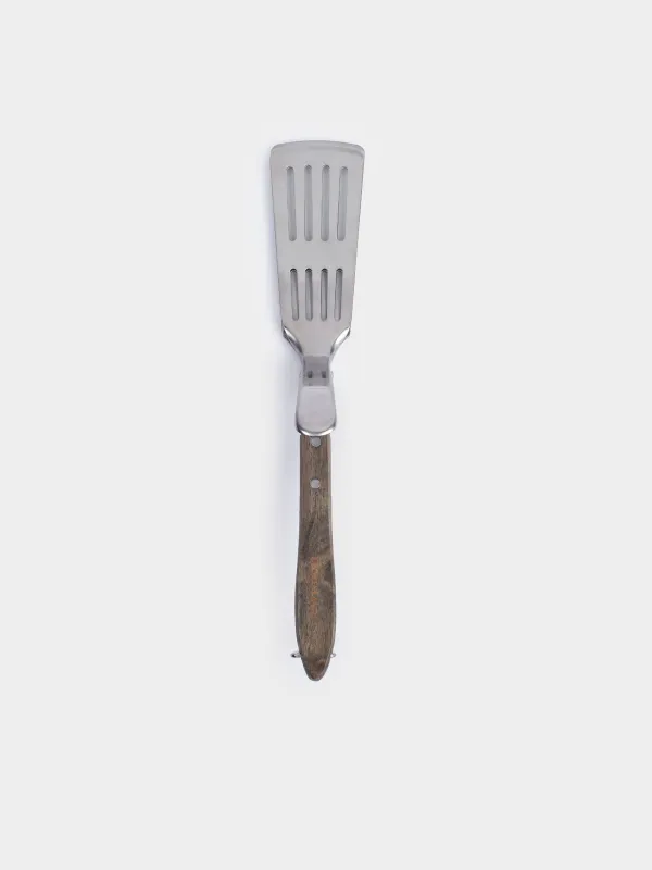 Лопатка-щипцы для барбекю, 40 см, с прорезями, BBQ, image-0