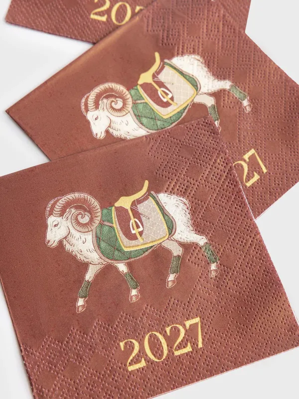 Салфетки бумажные, 21х21 см, 20 шт, Баран в амуниции, Warsheep, image-2