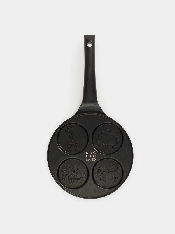 Сковорода для яиц и оладий, 21 см, 4 отд, с покрытием, алюминий, Животные, Action, image-2