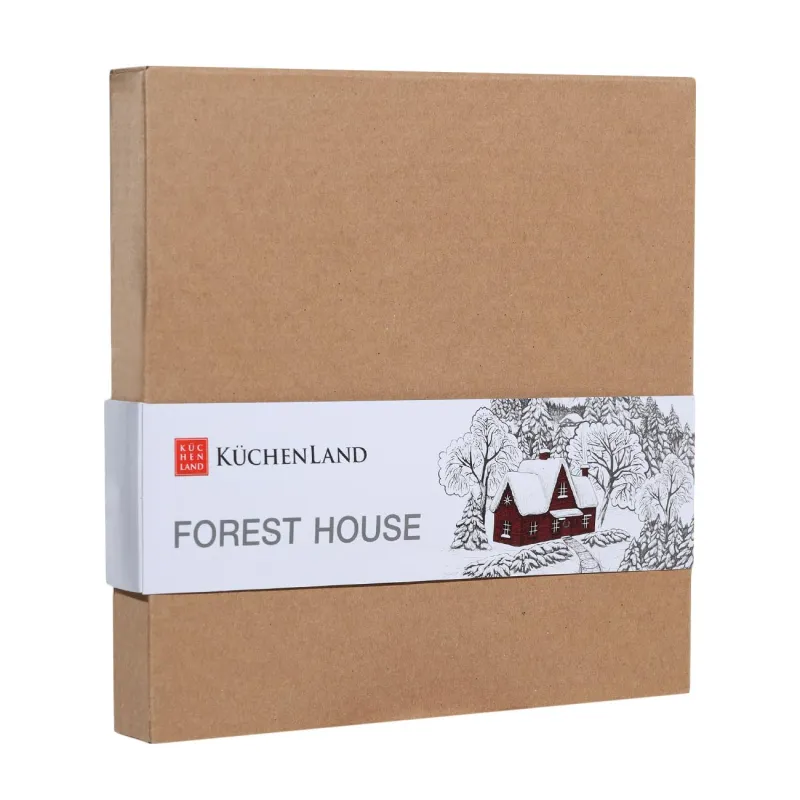 Тарелка десертная, 20 см, 2 шт, фарфор N, белая, Дом в лесу, Forest house, image-1