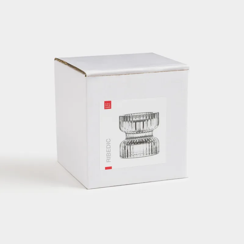 Подсвечник, 7 см, для тонкой/чайной свечи, стекло, Ribedic, image-3