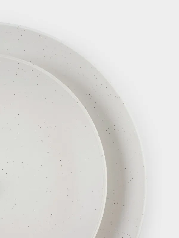 Сервиз обеденный, 6 перс, 18 пр, керамика, молочный, в крапинку, Particle, image-5