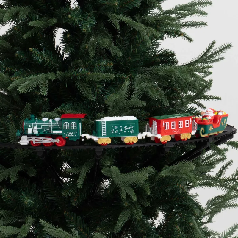 Железная дорога игрушечная, M, музыкальная, с подсветкой, подвесная, Поезд, Game rail