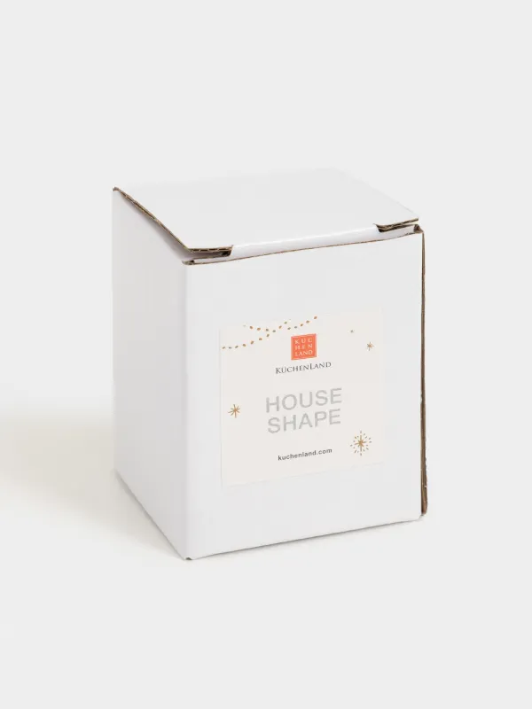 Емкость для соли или перца, 8 см, фарфор P, молочно-серебристая, Дом, House shape, image-6