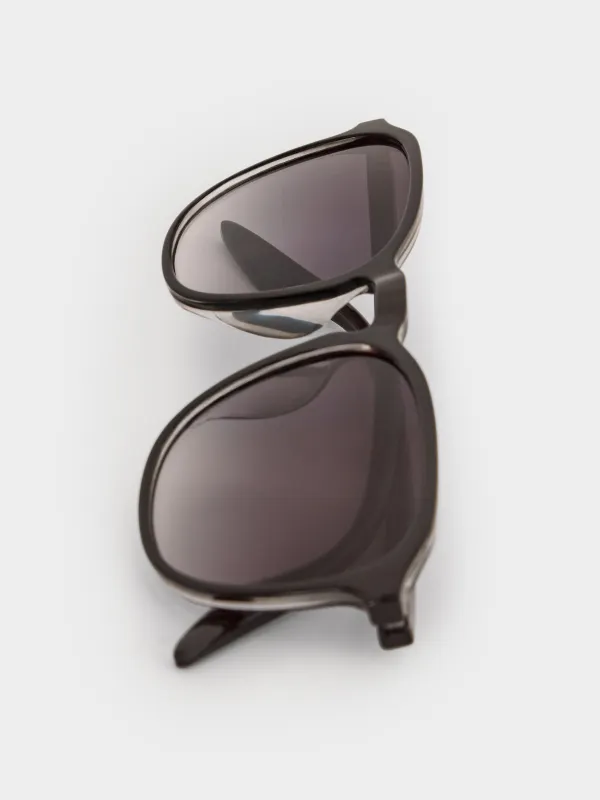 Очки солнцезащитные, пластик, прямоугольные, черные, Панто, Eyewear, image-2