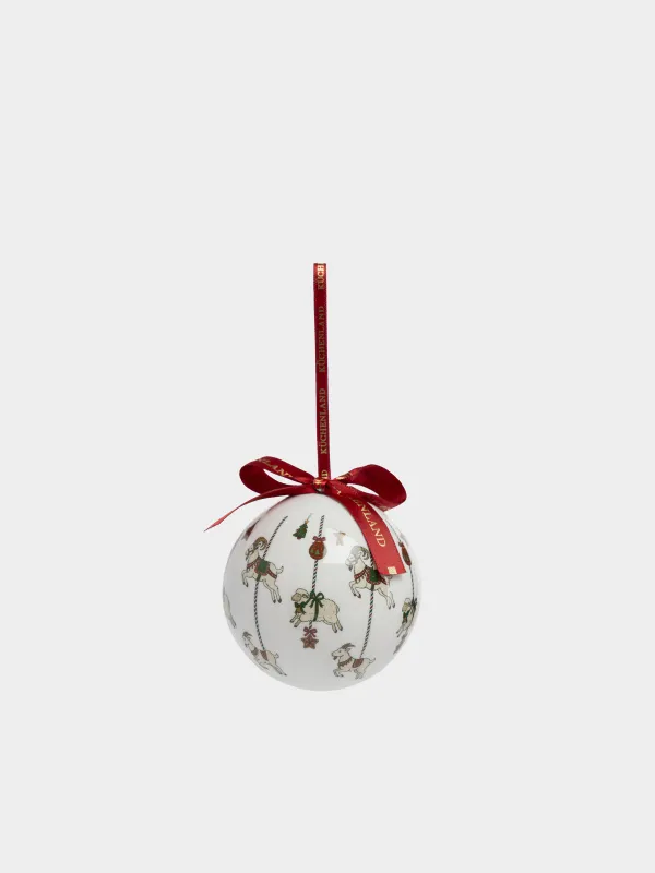 Игрушка елочная, 7 см, Шар, Новогодние звери, Ball print, image-0