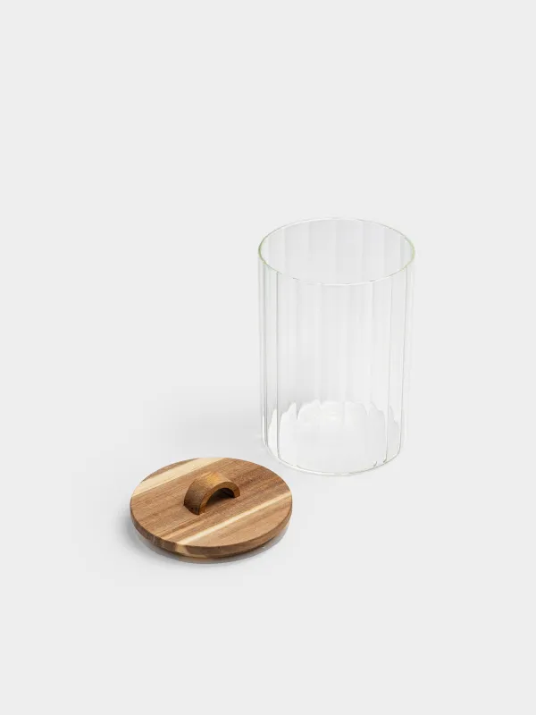 Банка для сыпучих продуктов, 1,6 л, Camellia wood, image-1