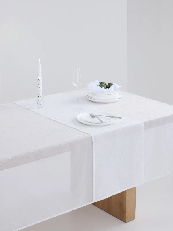 Дорожка настольная, 40х160 см, Серебристые брызги, Heaven silver, image-6