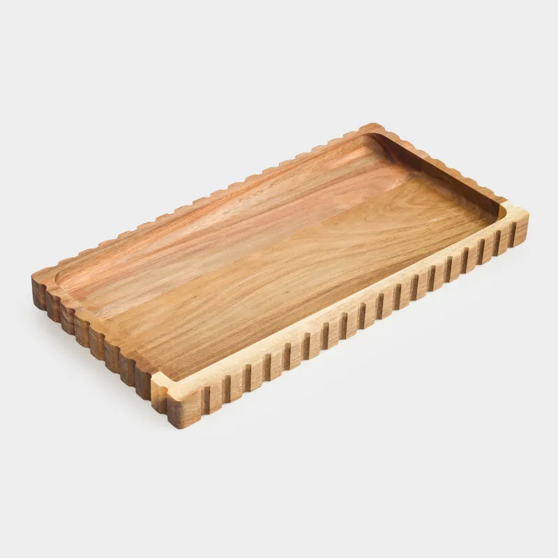 Блюдо сервировочное, 35x18 см, дерево, прямоугольное, Noble flow