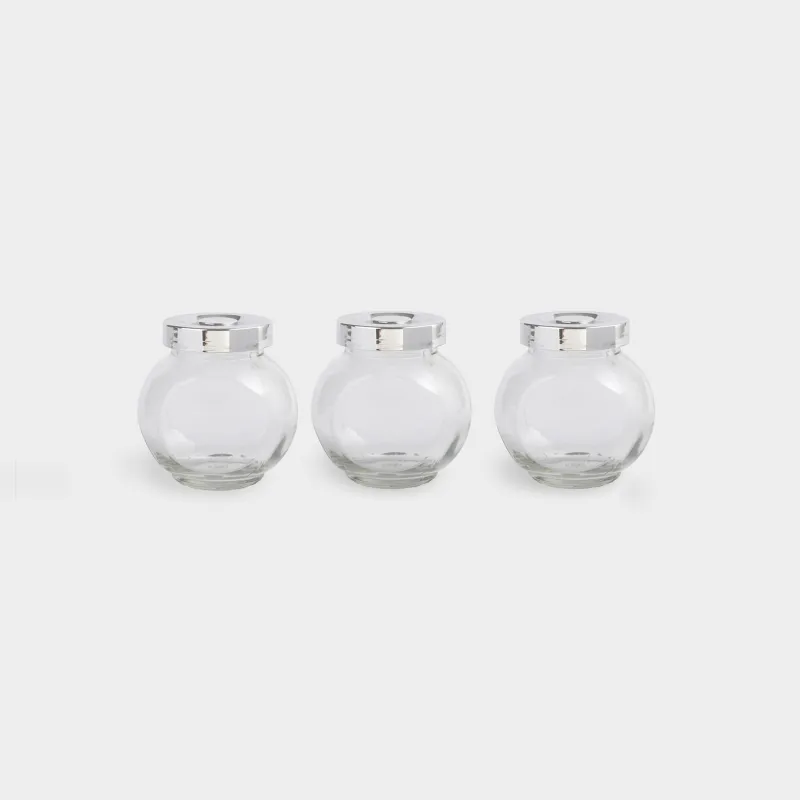 Емкость для специй, 8 см, 3 шт, стекло/пластик, Comfort