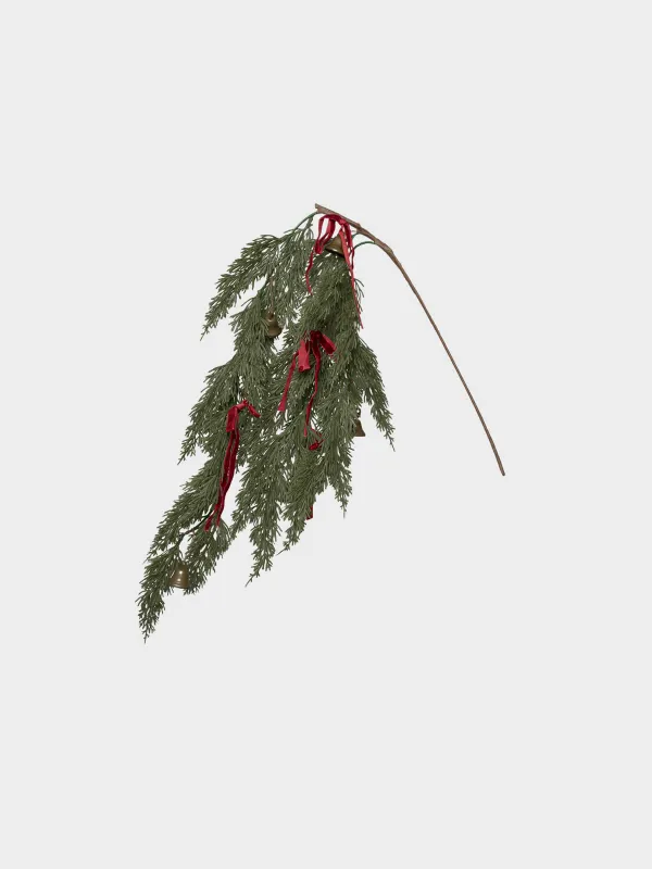 Ветка декоративная, 89 см, Хвоя с колокольчиками, Conifer decor, image-0
