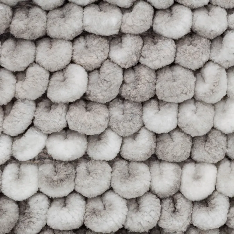 Коврик, 50х80 см, полиэстер/хлопок, серый, Bubbles, image-4