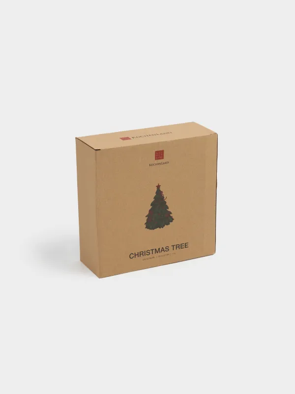 Салатник, 21х8 см, 1,1 л, керамика D, Елка с бантами, Christmas tree, image-6