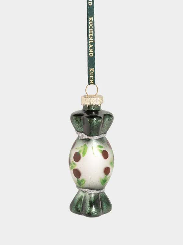 Набор елочных игрушек, 6 см, 2 шт, стекло, зеленый/красный, Конфета, Figure christmas, image-1