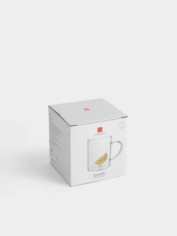 Кружка, 400 мл, стекло Б, Долька апельсина, Shape, image-4