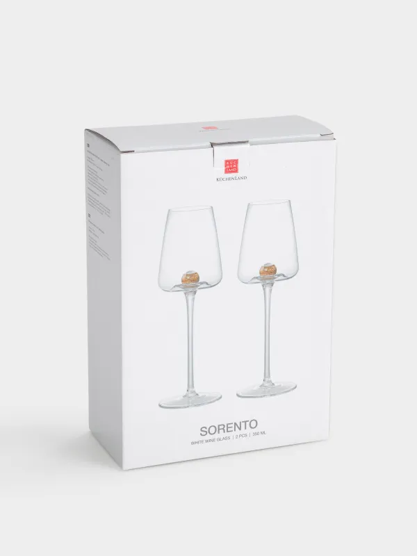 Бокал для белого вина, 2 шт, Янтарный шар, Sorento globular, image-7