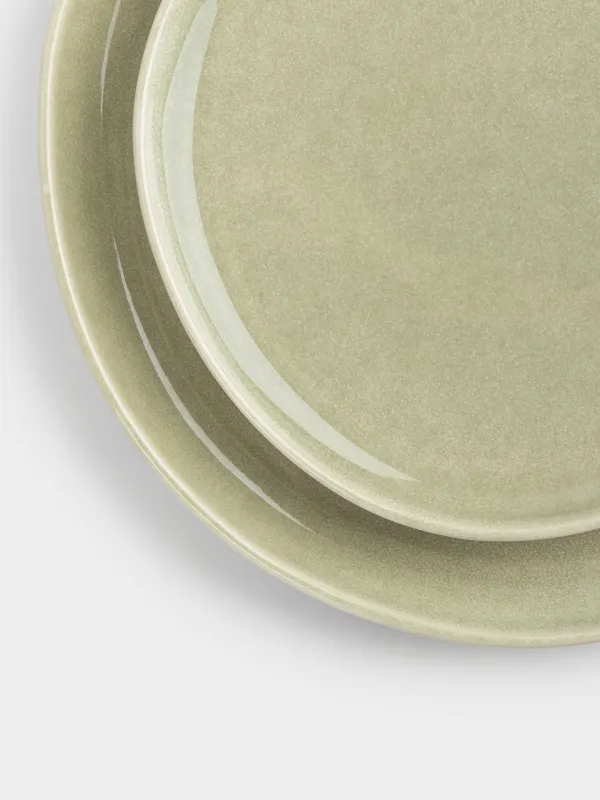 Сервиз обеденный, 6 перс, 18 пр, керамика R, зеленый, Неровный край, Riveso green, image-3
