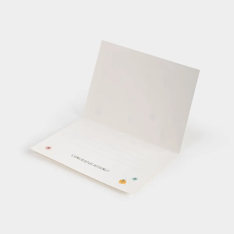 Открытка подарочная, 12х17 см, бумага, белая, Собаки с шариками, Birthday, image-3