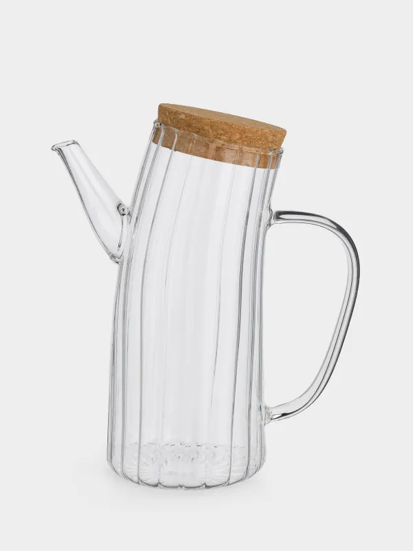 Емкость для масла или уксуса, 750 мл, с крышкой, стекло Б/пробка, Camellia cork, image-0