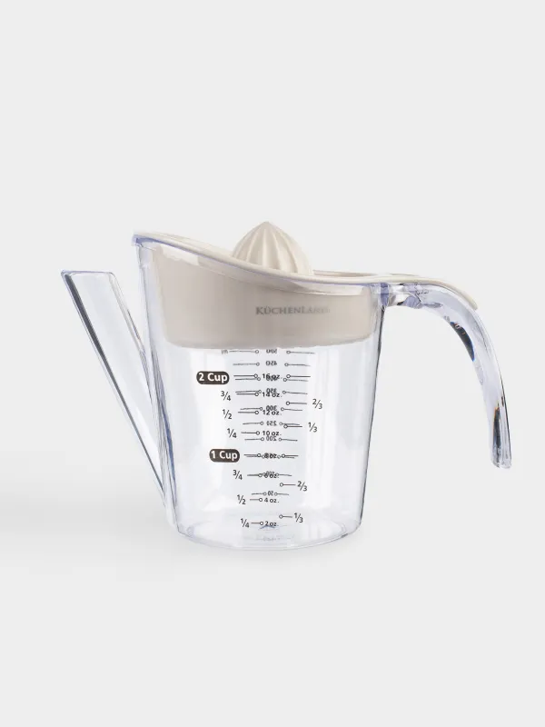 Соковыжималка для цитрусовых, 500 мл, с мерным стаканом, пластик, серая, Extra-light, image-1