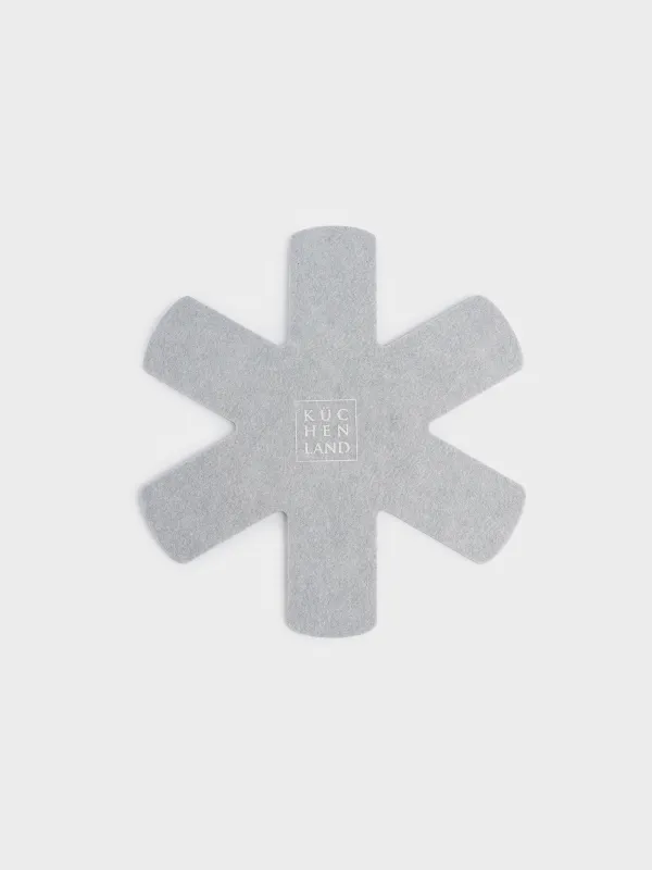 Набор протекторов для сковород, 3 шт, 38/34/27 см, фетр, серый/бежевый, Assist, image-3