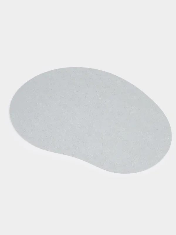 Салфетка под приборы, 32х43 см, ПВХ, двусторонняя, фигурная, серебристая/шампань, Rock, image-1