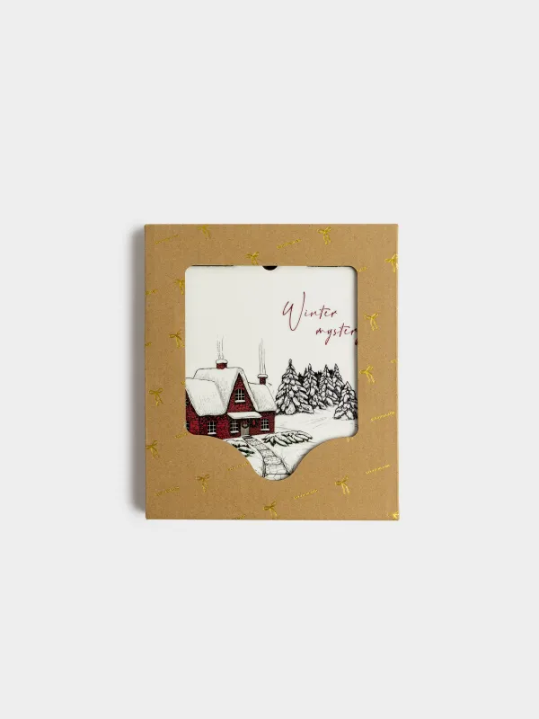 Подставка под горячее, 16х19 см, Дом в лесу, Forest house, image-3